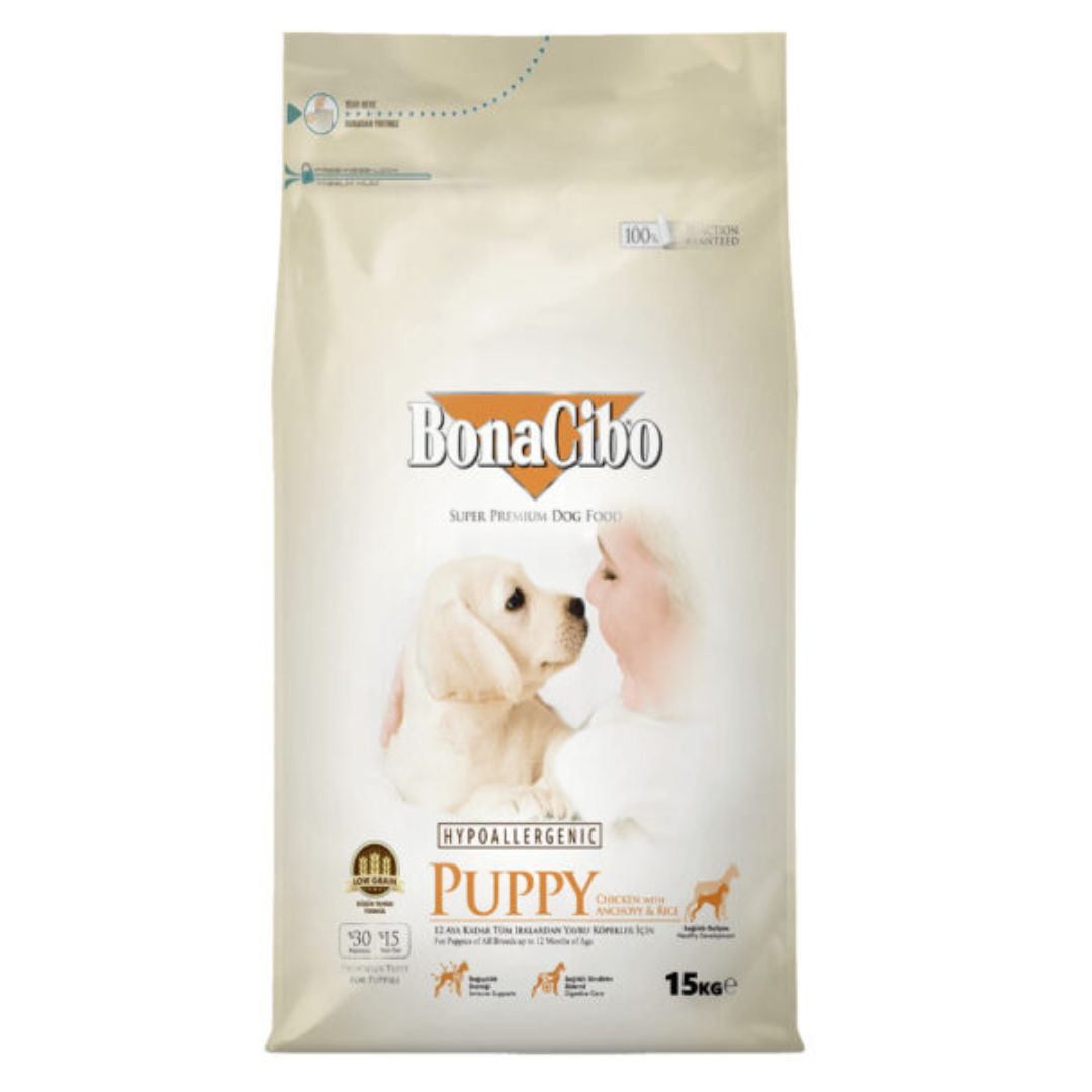 Bonacibo Puppy Dog Food Chicken with Anchovy and Rice