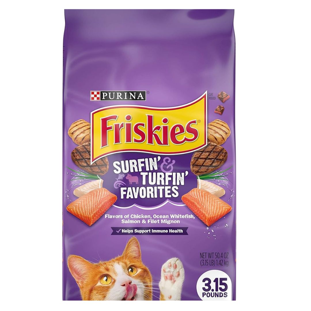 Purina Friskies Surfin & Turfin Adult Dry Cat Food