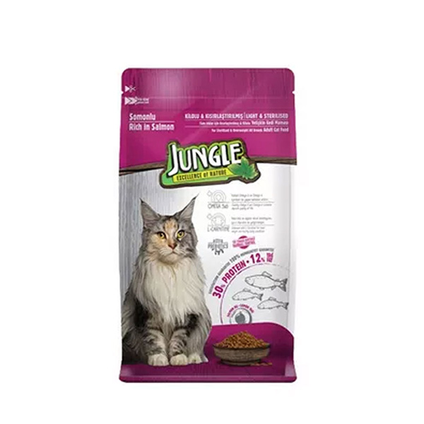 Jungle Adult Dry Cat Food Salmon 500gm