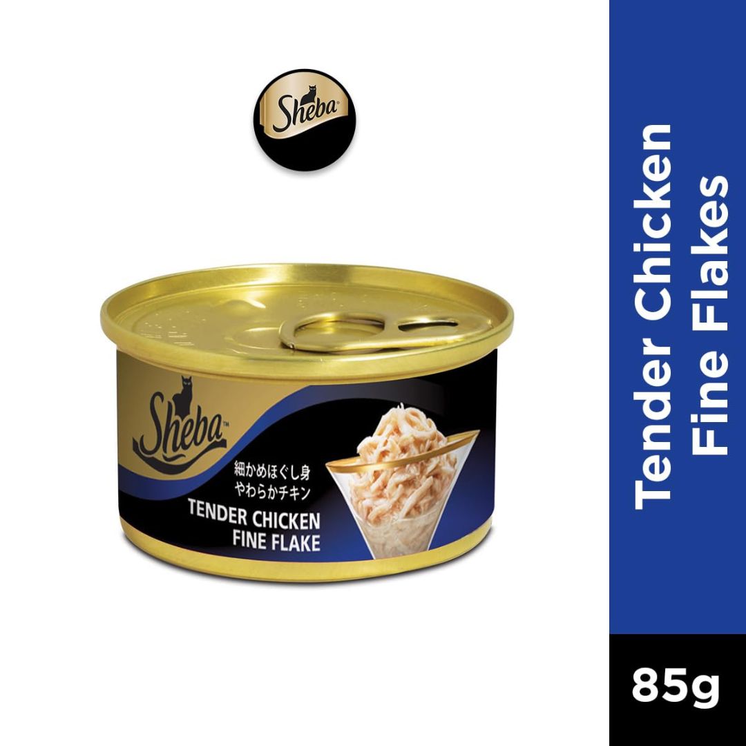 Sheba Cat Can Food Tender Chicken Fine Flakes 85g