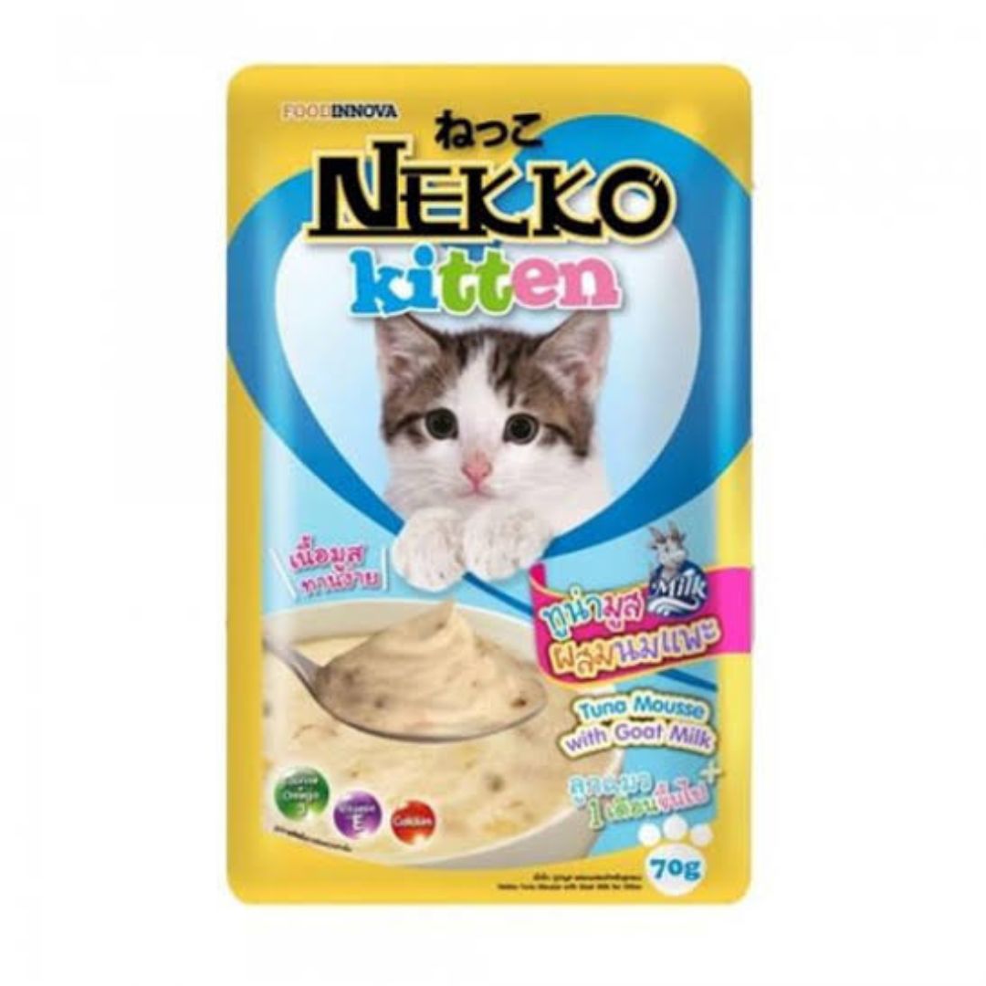 Nekko Kitten Pouch Tuna Mousse with Goat Milk 70gm