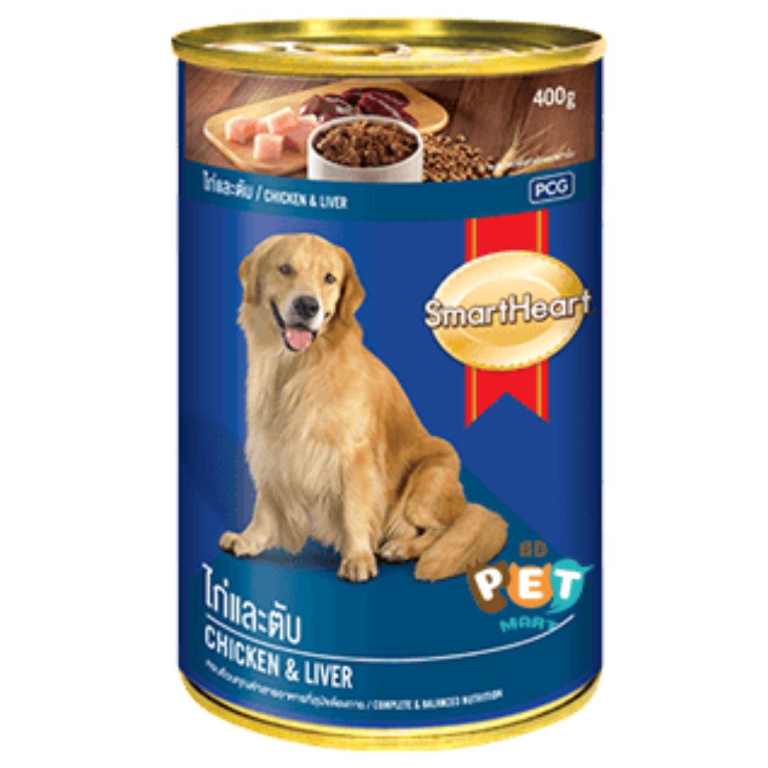 Smart Heart Adult Dog Wet Food Chicken & Liver 400gm