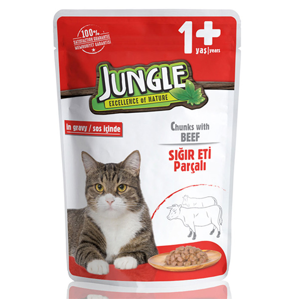 Jungle Premium Pouch Adult Beef 100gm