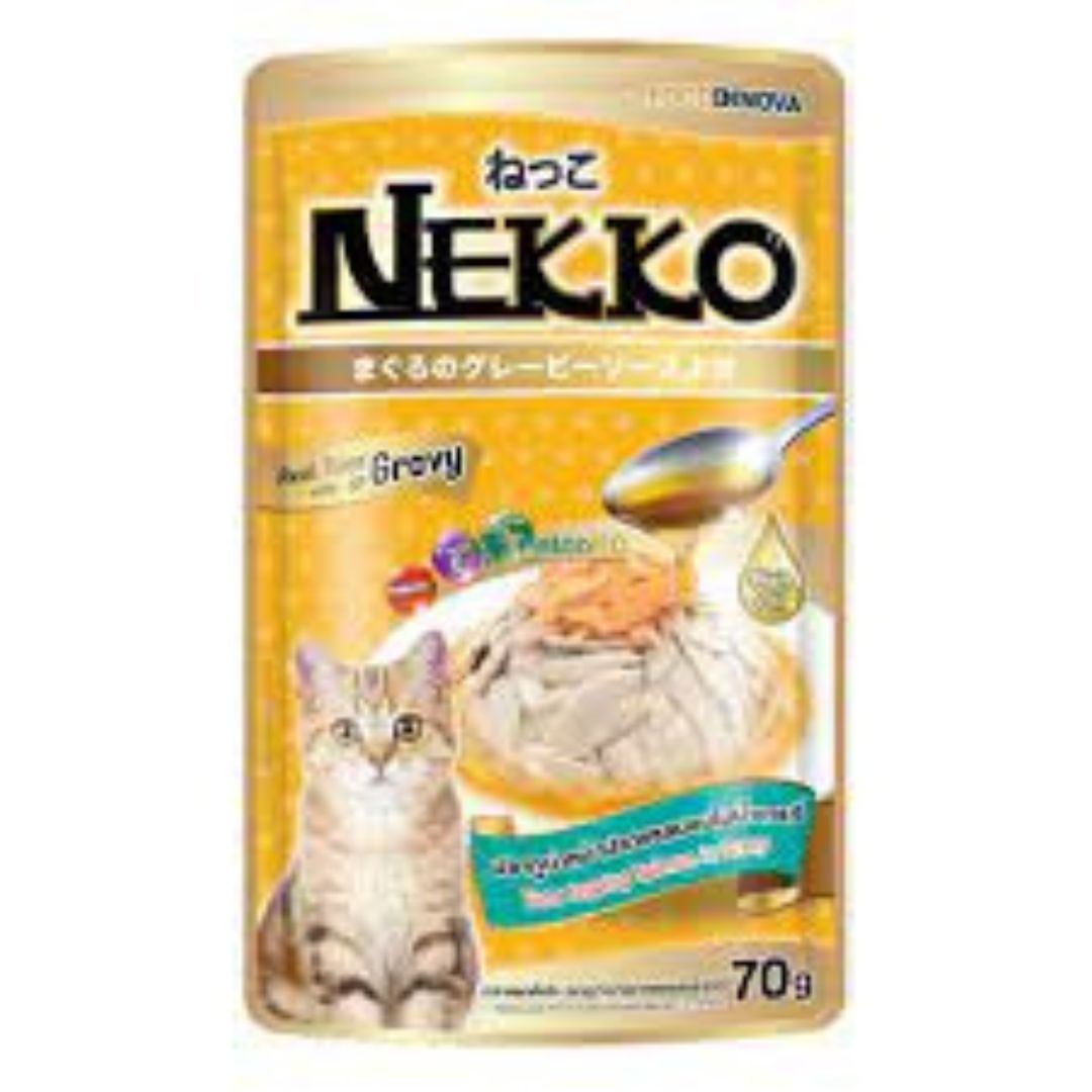 Nekko Pouch Tuna Topping Salmon in Gravy (70g)