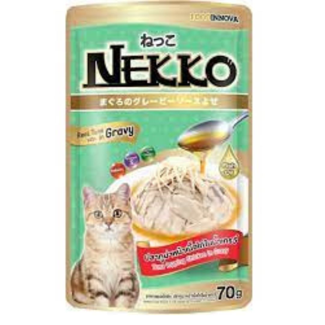 Nekko pouch Tuna topping Chicken in Gravy 70g