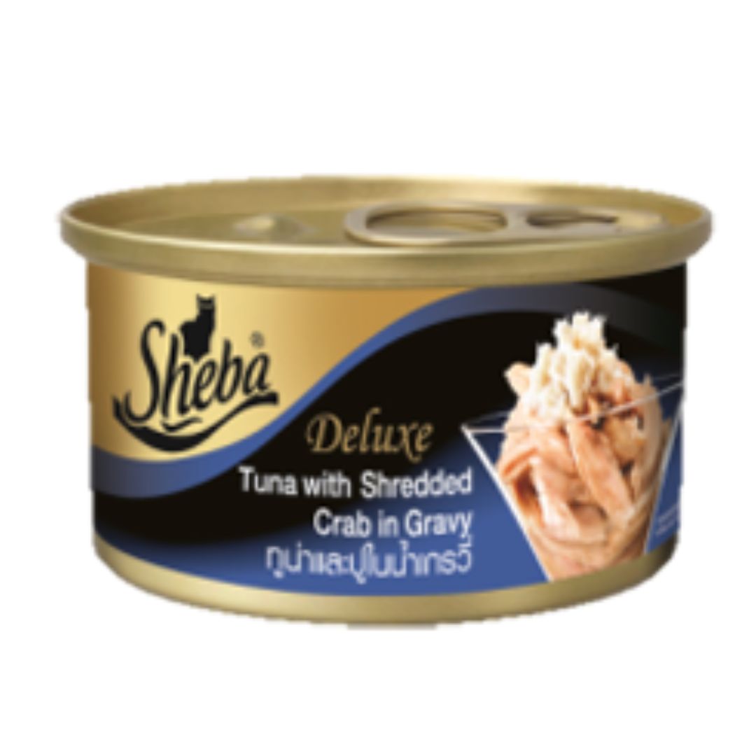 Sheba Flakes Caneed with Shredded Crab in Gravy 85gm
