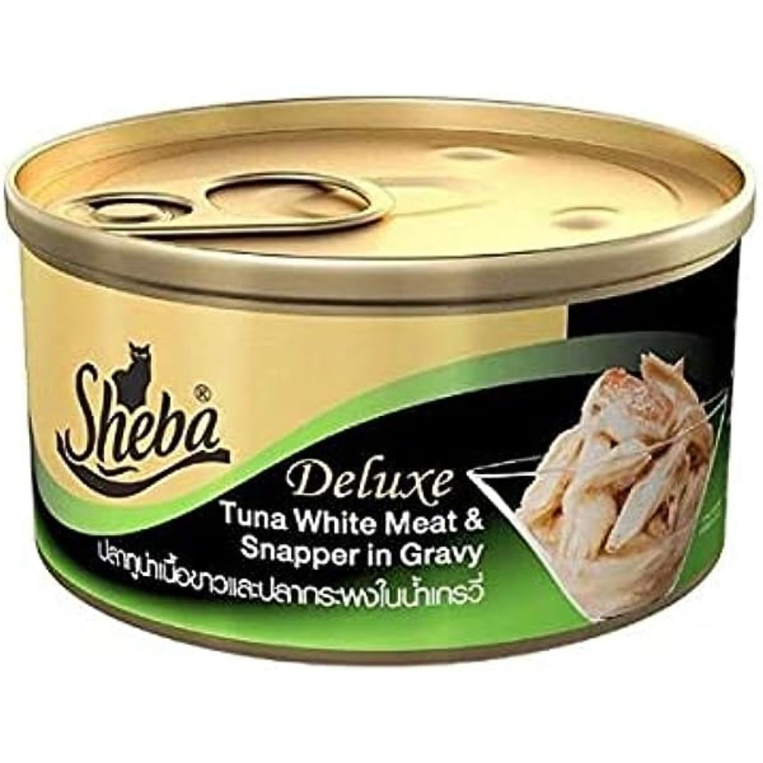 Sheba Cat Food Tuna White Meat & Snapper Gravy Can 85g