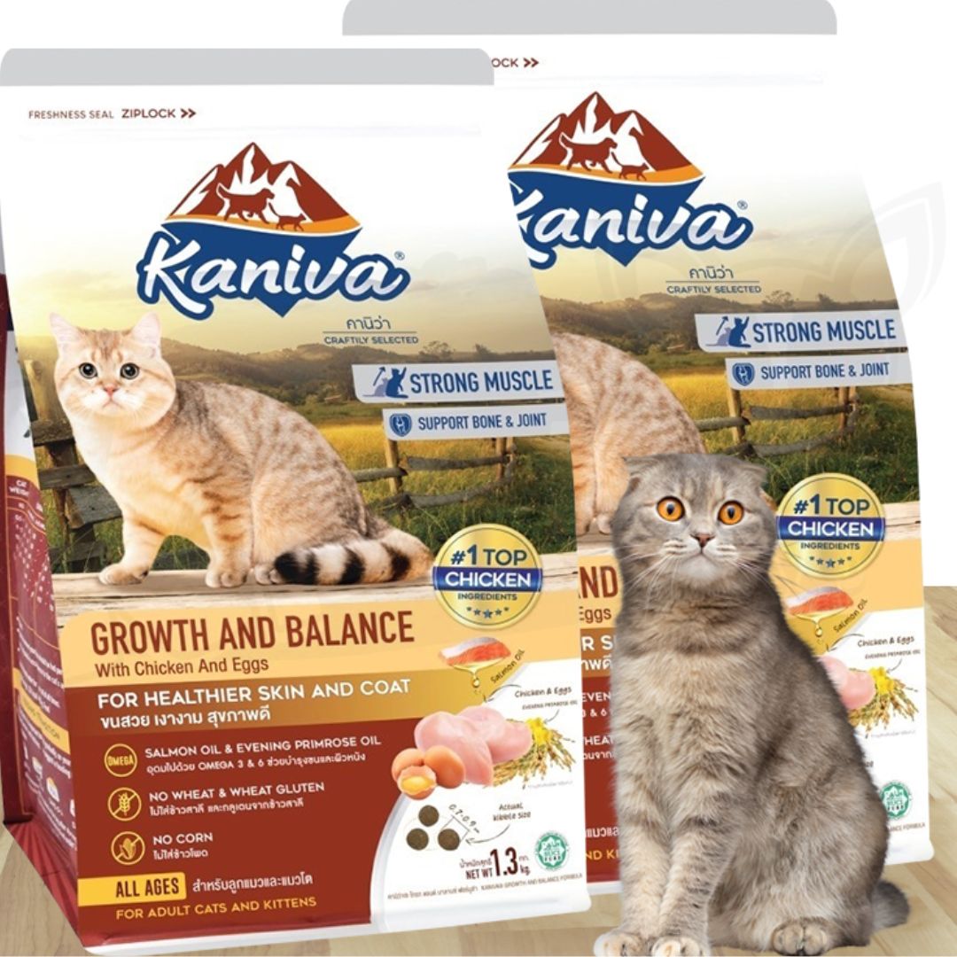 Kaniva Growth And Balance Chicken, Egg And Rice Cat Food for Adult And Kitten