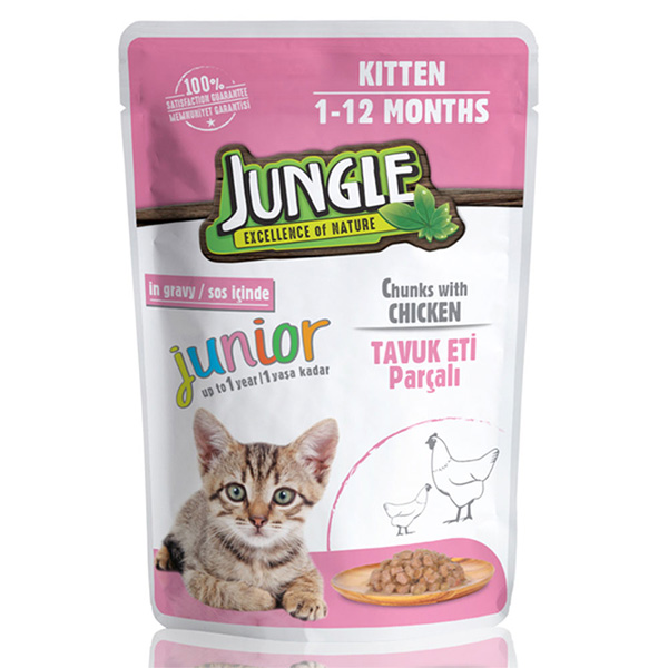 Jungle Premium Pouch Kitten Chicken 100gm