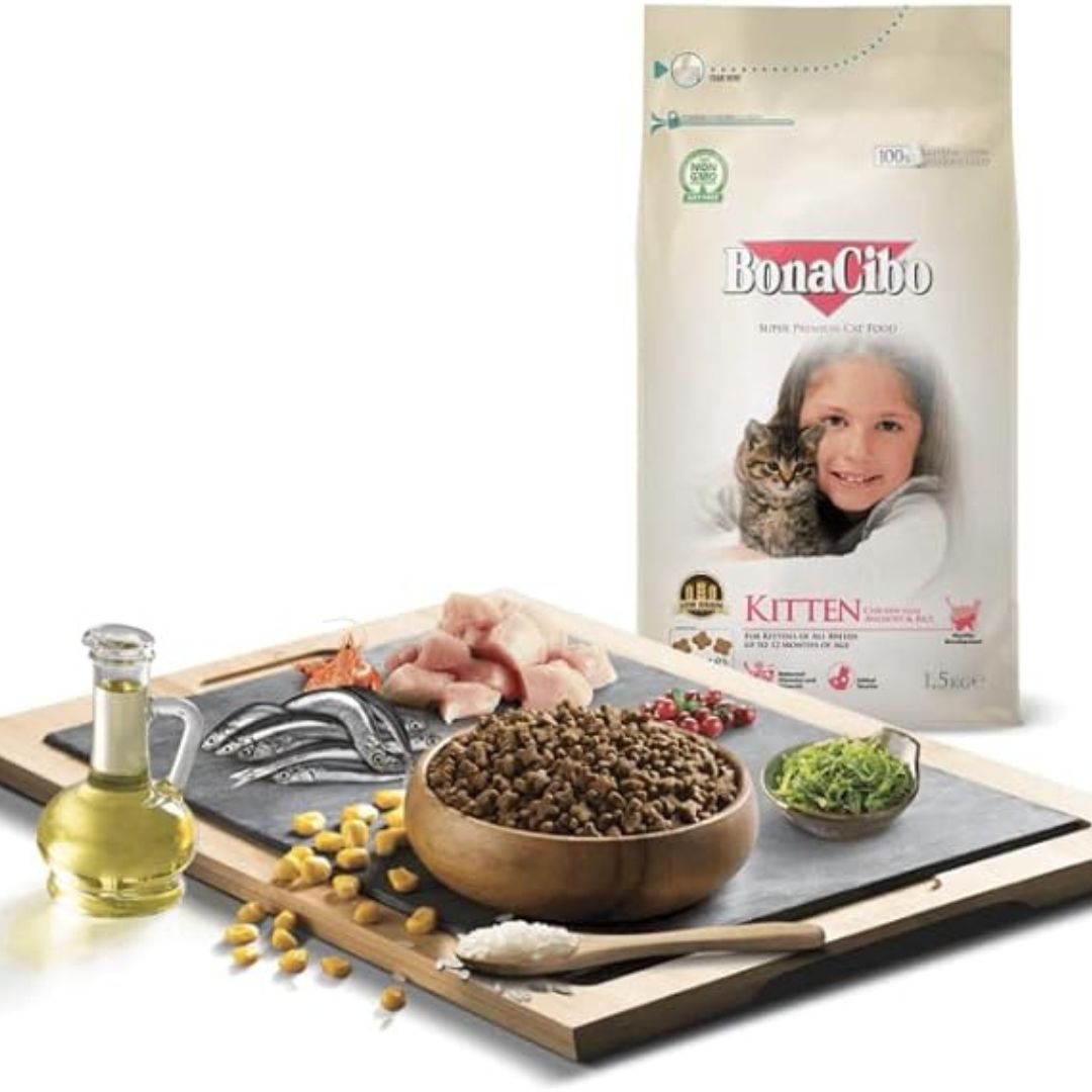 Bonacibo Premium Kitten Food Chicken, Anchovy & Rice 1.5 KG
