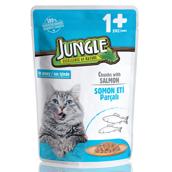 Jungle Premium Pouch Adult Salmon 100gm